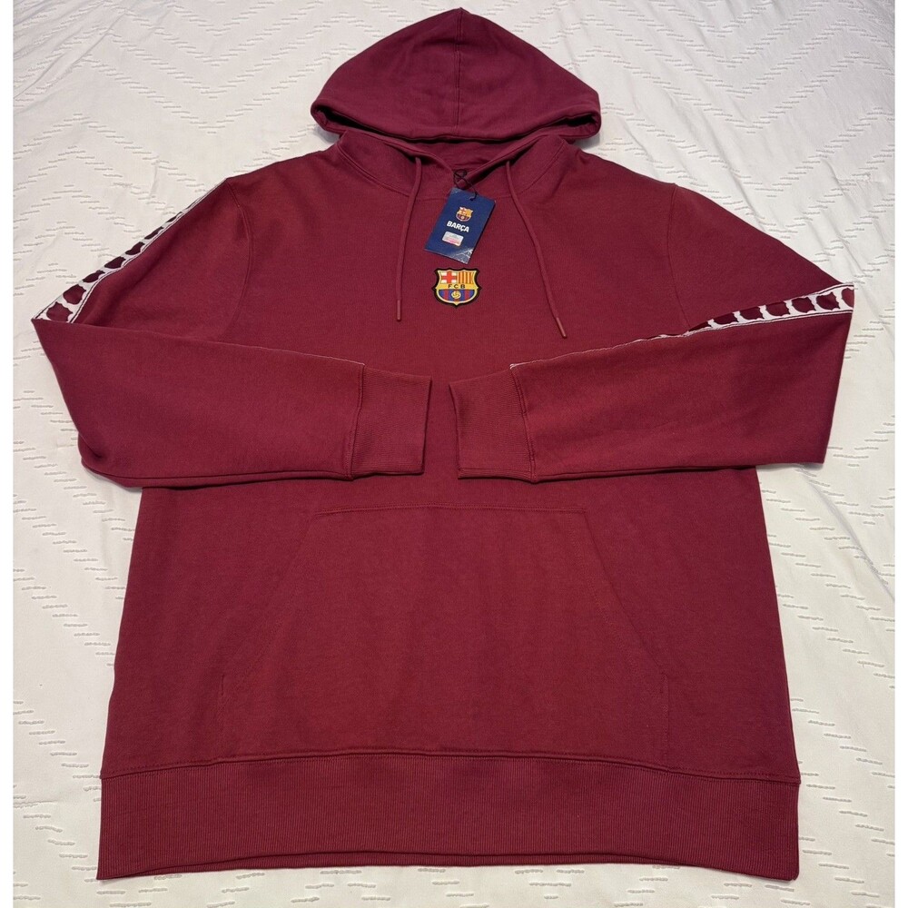 FC Barcelona Soccer Pullover Hoodie Red Men's Size 2XL Brand New With Tags
